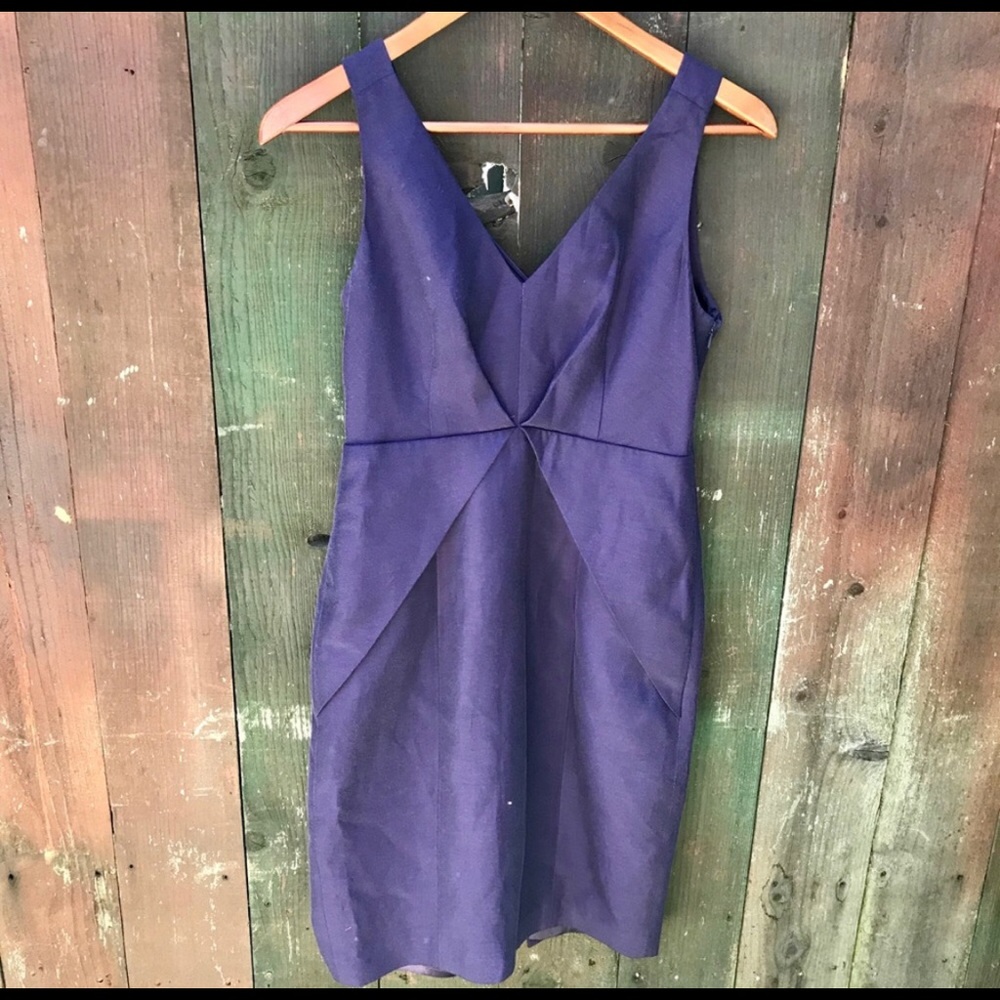 Ted Baker Silk- blend purple sheath dress